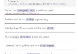 Free Noun Worksheets with Possessive Nouns whose is It