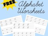 Free Printable Alphabet Worksheets or Cursive Alphabet Worksheets