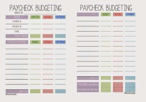 Free Printable Budget Worksheets Along with Free Printable Paycheck Bud