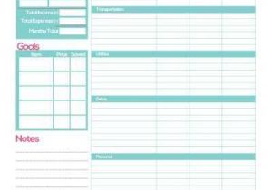 Free Printable Budget Worksheets with Free Printable Monthly Bud form