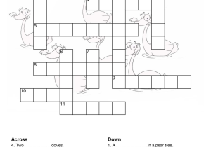 Free Printable Christmas Worksheets for Kids with 15×15 Medium Crossword Puzzle Grid 1 Puzzle 1