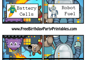Free Printable Coin Worksheets or Free Robot Birthday Party Printables