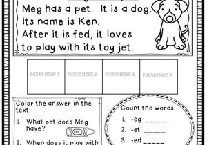 Free Printable Phonics Worksheets with Short E Phonics Worksheets and Activities No Prep