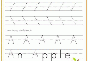 Free Printable Preschool Worksheets Tracing Letters as Well as Practice Tracing the Letter A