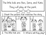 Free Printable Reading Comprehension Worksheets for Kindergarten with Prehension Worksheets for Kindergarten Free