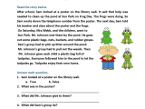 Free Reading Comprehension Worksheets for 3rd Grade with Reading Prehension Worksheets for 2 Nd Grade Facile See Frog Day