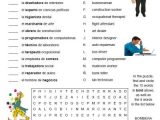 Free Spanish Worksheets or Printable Spanish Freebie Of the Day Profesiones 1 Puzzle Worksheet