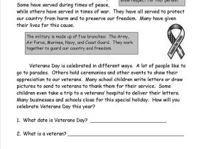 Free Writing Worksheets with Veterans Day Worksheets