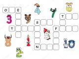 French Worksheets for Kids Also Numbers Crossword for Children Stock Casaltamoiola