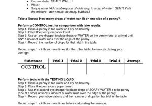 Friction and Gravity Lesson Quiz Worksheet Also How Many Drops Of Water Can Fit On A Penny 1st 6th Grade Lesson