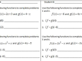 Function Operations and Composition Worksheet and Function Operations Row Game Math Teacher Pinterest