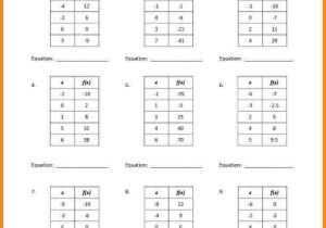 Function Tables Worksheet Pdf or Linear Functions Worksheet