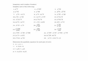 Fundamental theorem Of Algebra Worksheet Answers as Well as Plex Numbers Worksheet Super Teacher Worksheets