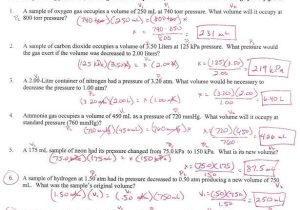 Gas Law Problems Worksheet with Answers or Ideal Gas Law Worksheet