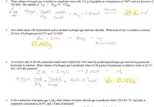 Gas Laws Practice Problems Worksheet Answers and Worksheet Ideas Part 3