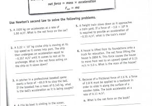 Gas Laws Practice Problems Worksheet Answers with Newton S 2nd Law Worksheet and Key