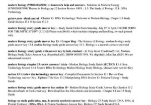 Genetics and Biotechnology Chapter 13 Worksheet Answers with Chapter 13 Section 2 Dna Technology Study Guide Answers