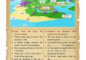 Geography Worksheets High School Also Geographical Features Worksheet Free Esl Printable