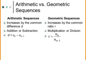 Geometric Sequence and Series Worksheet together with 9 Arithmetic and Geometric Sequences