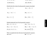 Geometric Sequence and Series Worksheet with Counting Number Worksheets Sequences Worksheets Algebra 1 Free