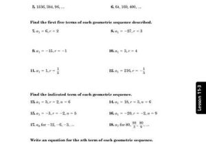 Geometric Sequences Worksheet Answers together with Counting Number Worksheets Sequences Worksheets Algebra 1 Free