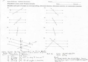 Geometry Parallel Lines and Transversals Worksheet Answers Also Geometry Parallel Lines and Transversals Worksheet Answers