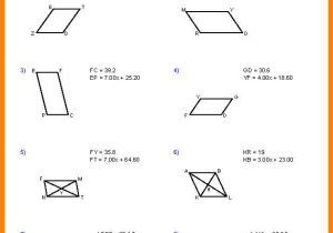 Geometry Parallelogram Worksheet and 6 Properties Of Parallelogram