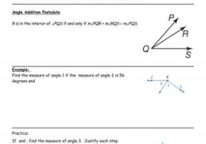 Geometry Segment and Angle Addition Worksheet Answers as Well as Angle Addition Worksheet Math Worksheets Geometry the Basic In This