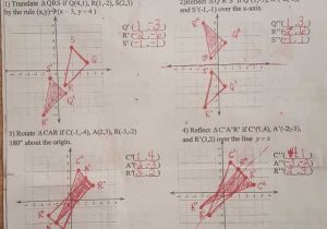 Geometry Transformations Worksheet Answers and Geometry Multiple Transformations Worksheet Worksheets for All