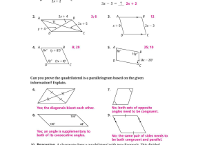 Glencoe Geometry Chapter 4 Worksheet Answers as Well as Parallelogram Worksheet Geometry Answers the Best Worksheets Image