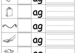 Glued sounds Worksheet or Ag Word Family Match Letter and Write the Word