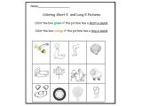 Glued sounds Worksheet with Long E Vowel sound Literacy Center Activities & Worksheets