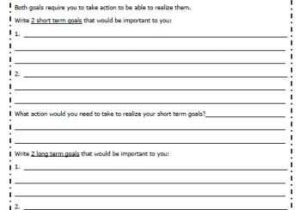 Goal Setting Worksheet for Students and Identify Long Term Goals I Love the Idea Of the Students Setting