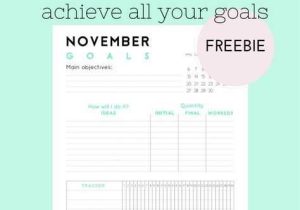 Goal Tracking Worksheet Also Monthly Goals Planner February