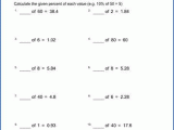 Grade 6 Worksheets and Percent Of A Number Worksheet Guvecurid