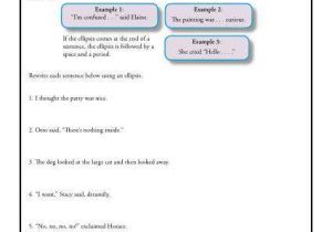 Grammar and Punctuation Worksheets or Awesome Punctuation Worksheets Elegant the Ellipsis to Show A Pause