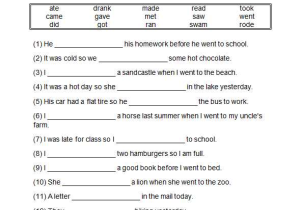 Grammar Review Worksheets Along with Image Result for Worksheets On Past Tense