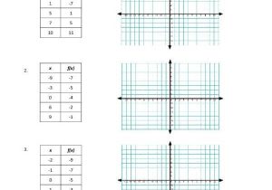Graphing Linear Functions Worksheet Answers and Linear Functions Worksheet