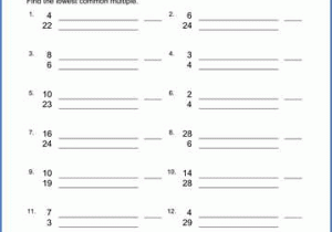 Greatest Common Factor Worksheet Answer Key together with 10 Least Mon Denominator Worksheet