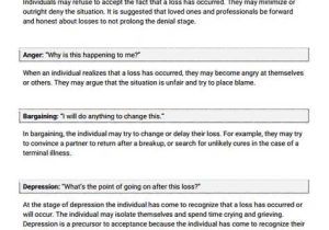 Grief and Loss Worksheets and It S Important to Remember that All the Stages Of Grief are