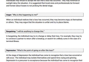 Group therapy Worksheets Along with the Stages Of Grief Education Printout Preview