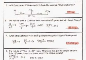 Half Life Practice Worksheet or Nuclear Decay Worksheet with Answers Page 34 Kidz Activities