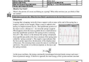 Harmonic Motion Worksheet Answers together with Activity P14 Simple Harmonic Motion Mass On A Spring force