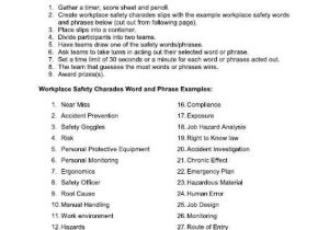 Health and Safety In the Workplace Worksheets and Safety Games for the Workplace