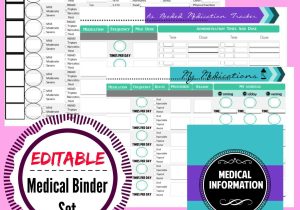 Health Worksheets Pdf with Editable Pdf Health Information Medical Binder Migraine Tracker