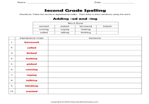 Home Budget Worksheet with Adding Ed and Ing Worksheets for First Grade Homeshealthinf