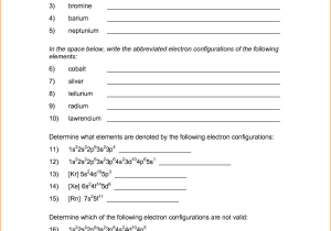 Honors Chemistry Worksheet Along with Electron Configuration Chart Template Resume Template Sample