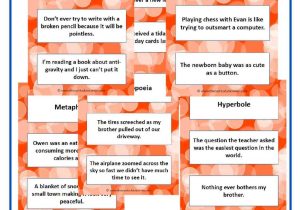 Hyperbole Worksheet 1 Answers and Crossword Figurative Language Examples Puzzle Pdf Inspirations the