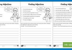 Identifying Adjectives Worksheet Along with Finding Adjectives Worksheet Activity Sheet Finding Verbs