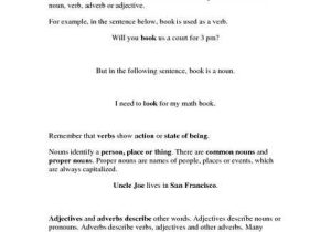 Identifying Adverbs Worksheet Along with Identifying Parts Speech Worksheet Lesson Planet
